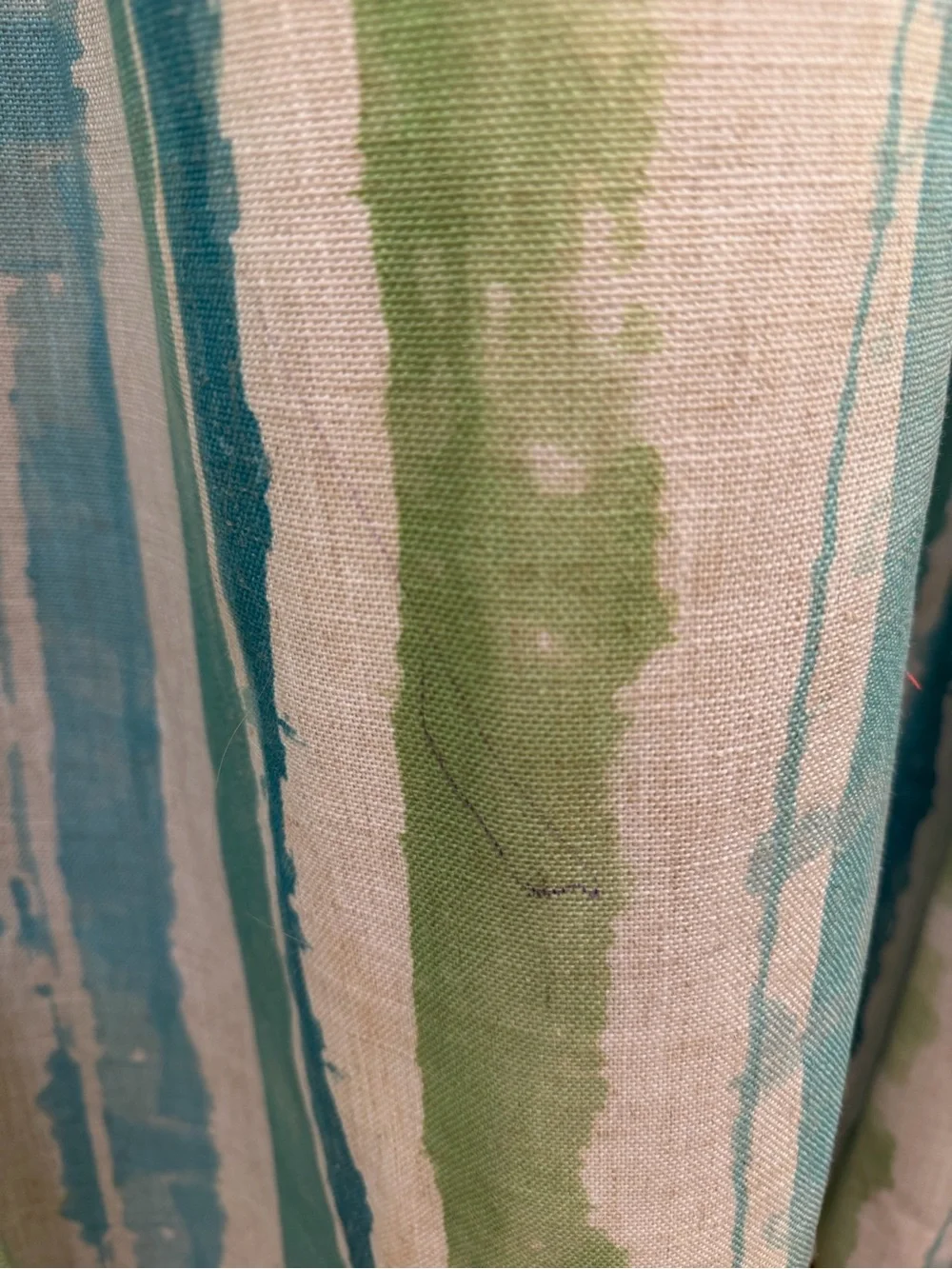 Striped Blue & Green Panel Curtains